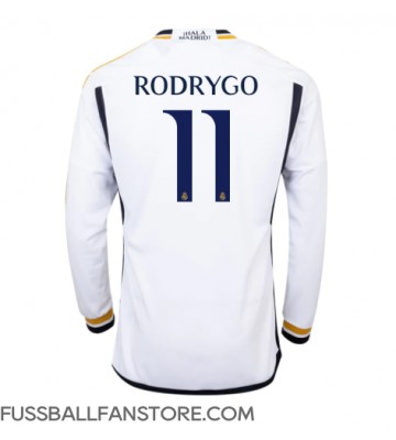 Real Madrid Rodrygo Goes #11 Replik Heimtrikot 2023-24 Langarm